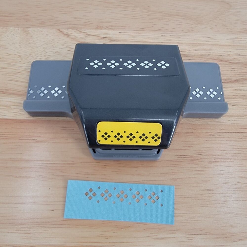 EK Success ARGYLE Paper Card Scrapbooking Craft Border Punch 2"x0.5" Cutout